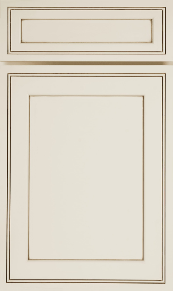 Antique White Transitional painted cabinet door sample